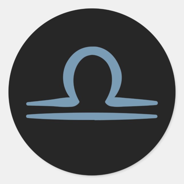 Sticker Rond Balance Zodiaque Septembre Octobre Astrologie de n (Devant)