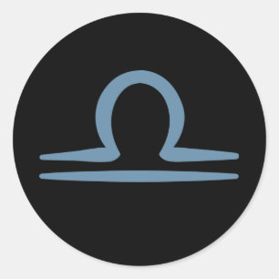 Sticker Rond Balance Zodiaque Septembre Octobre Astrologie de n