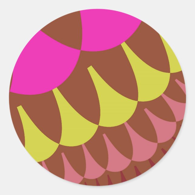 Sticker Rond Balances roses et Brown (Devant)