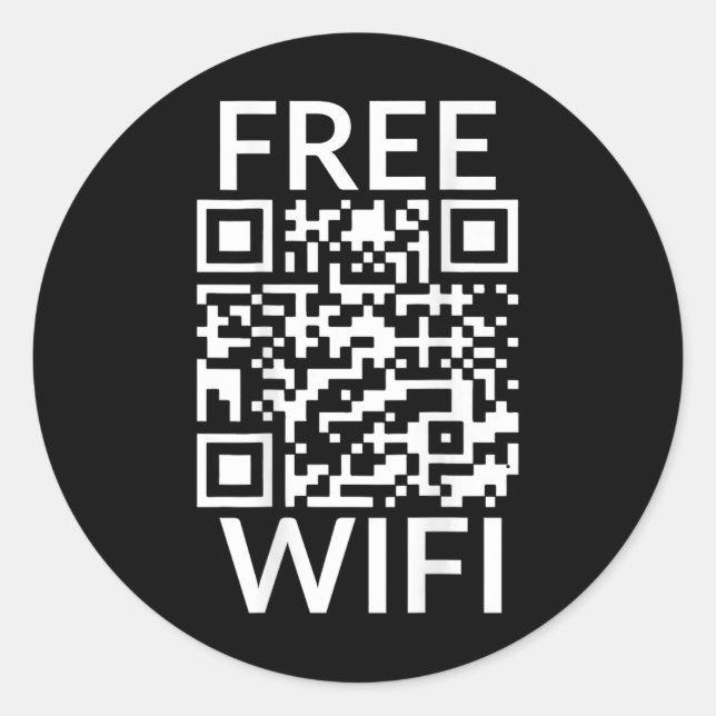 Sticker Rond Balayage amusant Wifi gratuit Trump Dancing Prank  (Devant)