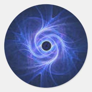 Sticker Rond Balayage bleu