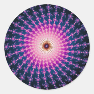 Sticker Rond Balayage Fractal