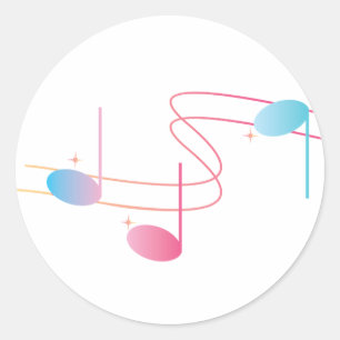 Sticker Rond Balayage musical