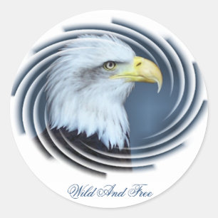 STICKER ROND BALD EAGLE