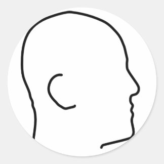 Sticker Rond Bald Man(ou Woman)