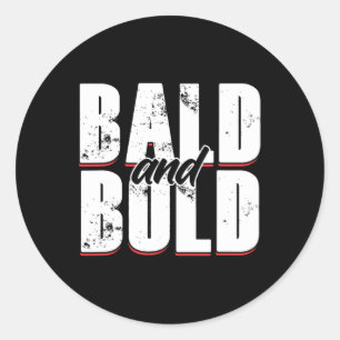 Sticker Rond Bald Tête Bald Porte-Bald Alopecia Tête Bald Gif