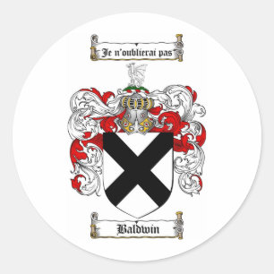 STICKER ROND BALDWIN FAMILLE CREST - BALDWIN COAT D'ARMES