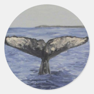 Sticker Rond Baleine