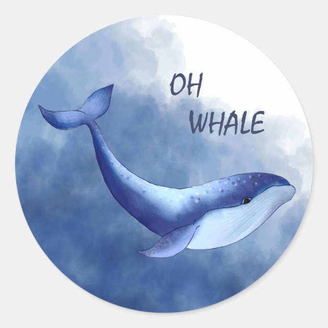 Sticker Rond Baleine (Devant)