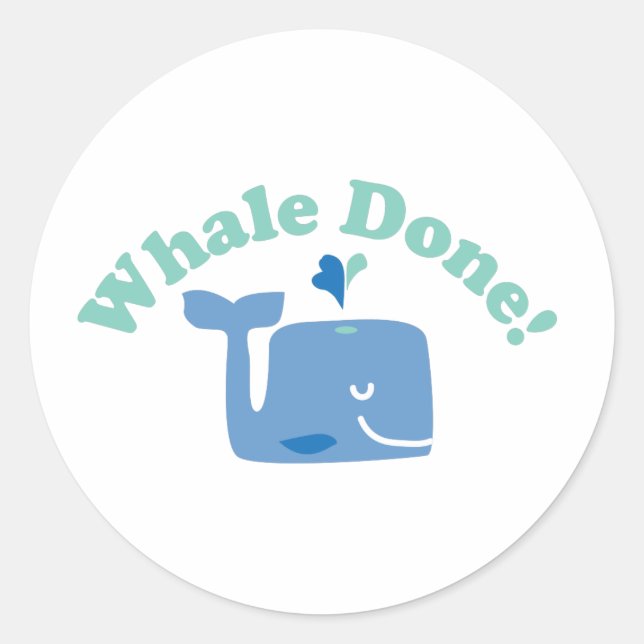Sticker Rond Baleine ! (Devant)