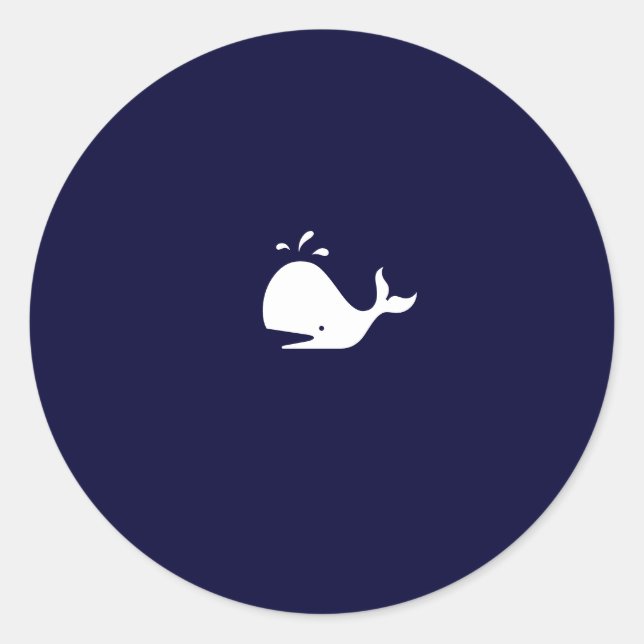 Sticker Rond Baleine blanche (Devant)