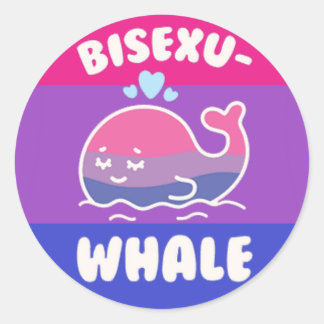 Sticker Rond Baleine de Bisexu