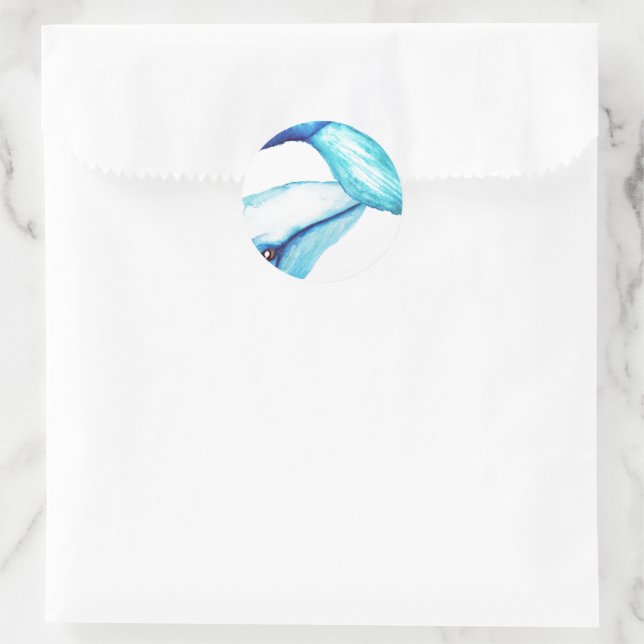 Sticker Rond Baleine Écrasée (Sac)