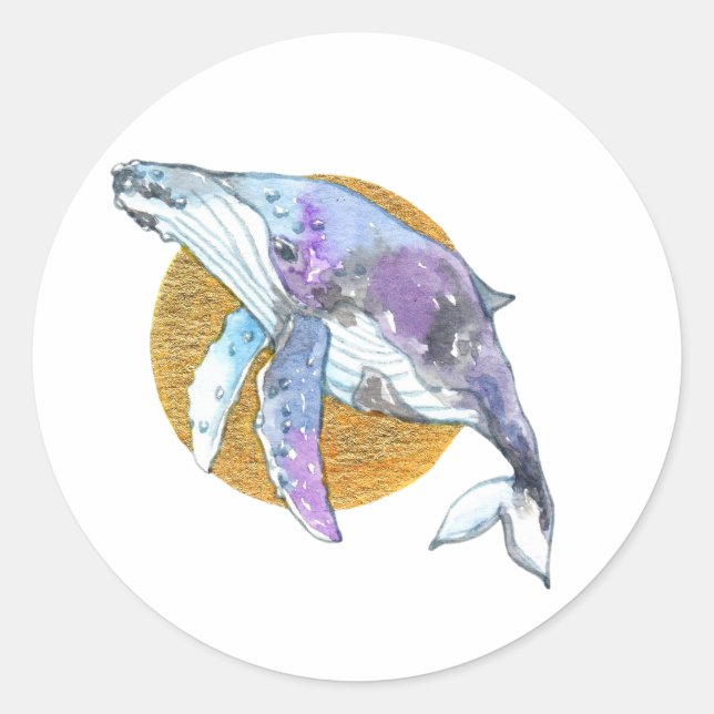 Sticker Rond Baleine Fly (Devant)