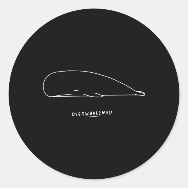 Sticker Rond Baleine surabondante submergée (Devant)