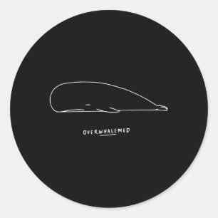 Sticker Rond Baleine surabondante submergée