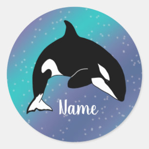 Sticker Rond Baleine tueuse d'Orca