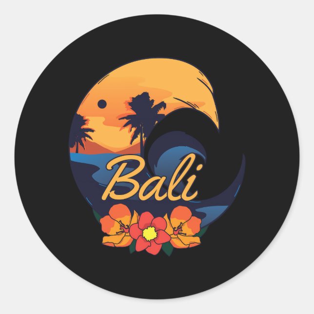Sticker Rond Bali Voyages (Devant)