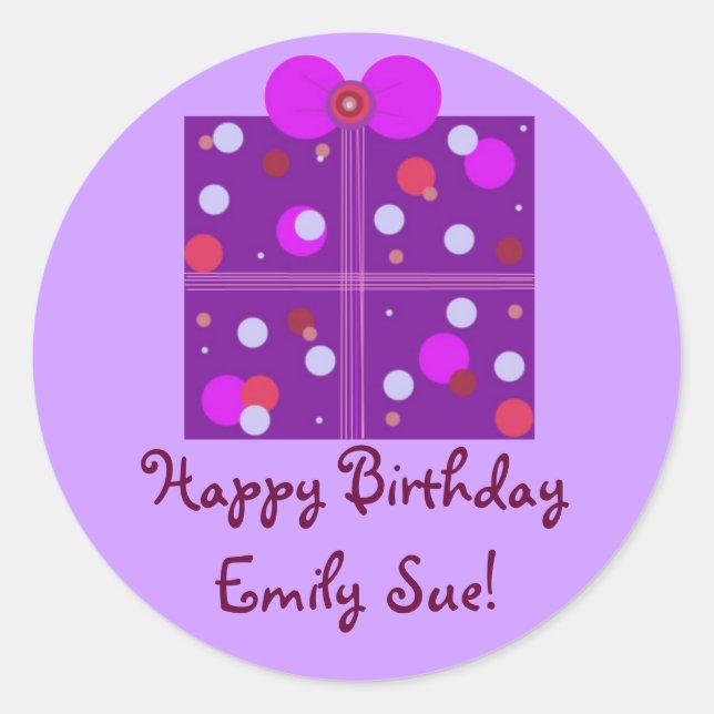 Sticker Rond Balise cadeau (Devant)