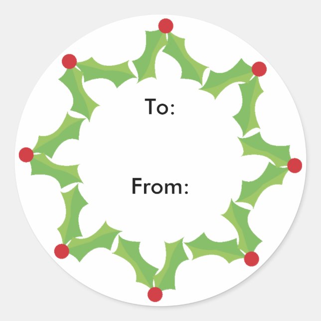 Sticker Rond Balise cadeau (Devant)