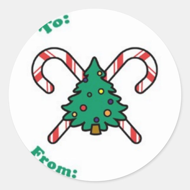 Sticker Rond Balise cadeau (Devant)