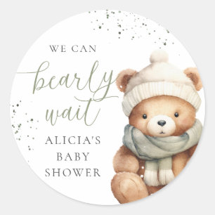 Sticker Rond Balise cadeau Baby shower de durée d'attente maxim
