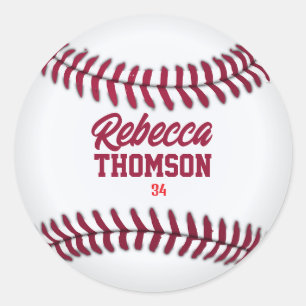 Sticker Rond Balise cadeau de baseball pour les cadeaux de joue