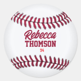 Sticker Rond Balise cadeau de baseball pour les cadeaux de joue