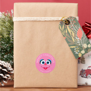 Sticker Rond Balise cadeau de Noël Abby Cadabby Joyeux Noël
