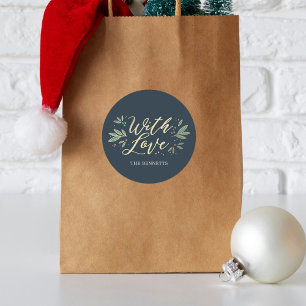 Sticker Rond Balise cadeau de Noël Glow COULEUR MODIFIABLE