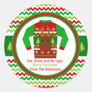 Sticker Rond Balise cadeau de Noël pour Noël
