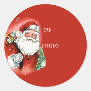 Sticker Rond Balise cadeau du Père Noël