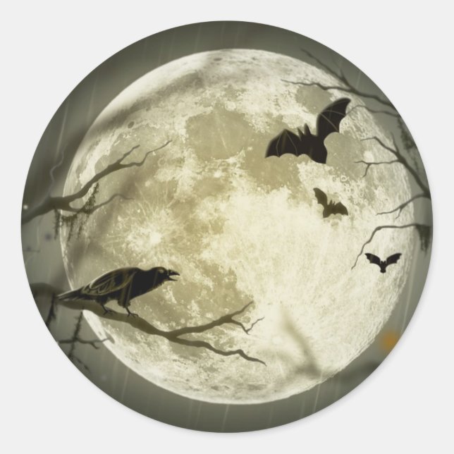 Sticker Rond Balise cadeau Halloween (Devant)