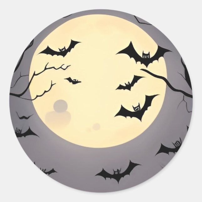 Sticker Rond Balise cadeau Halloween (Devant)