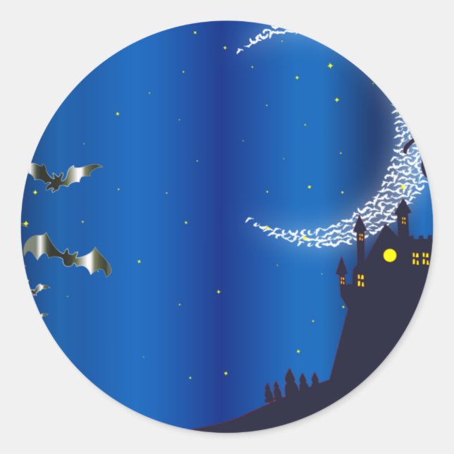 Sticker Rond Balise cadeau Halloween (Devant)