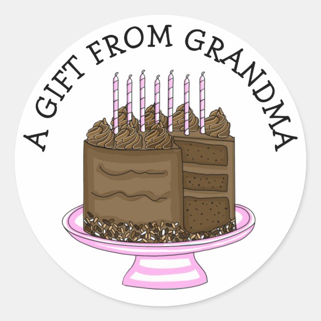 Sticker Rond Balise cadeau personnalisée | Un cadeau de (Devant)