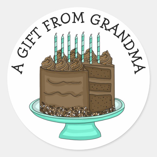 Sticker Rond Balise cadeau personnalisée | Un cadeau de (Devant)