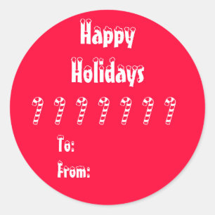 Sticker Rond Balise cadeau sucre de canne
