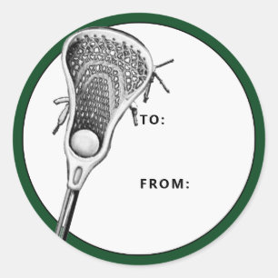 Sticker Rond Balise Cadeau vert Lacrosse
