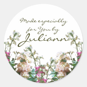 Sticker Rond Balise Fleur/Cadeau stock
