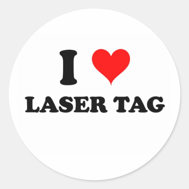 Sticker Rond Balise laser I Love (Devant)