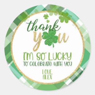 Sticker Rond Balise Lucky One Favor - Garçon