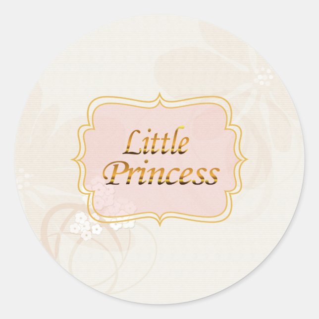 Sticker Rond Balise Nom de la petite princesse (Devant)