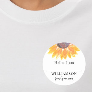 Sticker Rond Balise Nom de réunion de famille