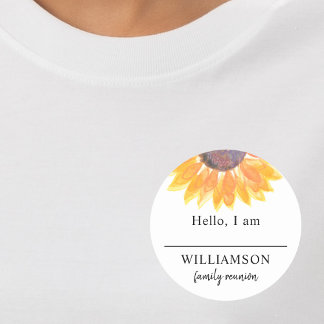 Sticker Rond Balise Nom de réunion de famille