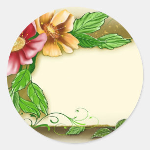 Sticker Rond Balise Nom des fleurs