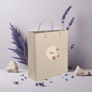 Sticker Rond Balise Nom floral joli