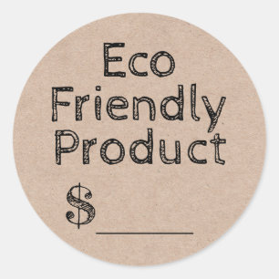 Sticker Rond Balise Prix du produit Kraft Eco Friendly