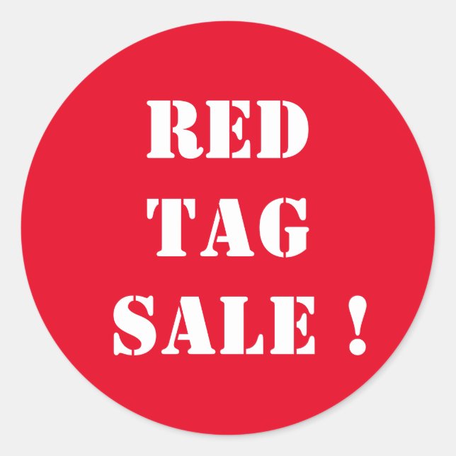 Sticker Rond Balise rouge pour petites entreprises (Devant)
