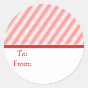 Sticker Rond Balises cadeaux sucre de canne Stripes